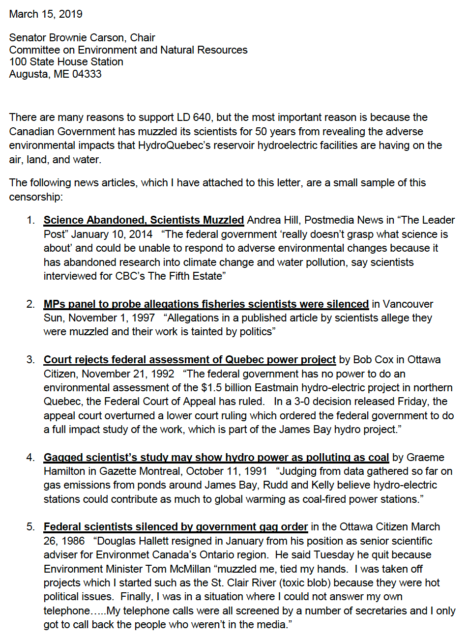 Read more about the article LD 640 Testimony March 15, 2019