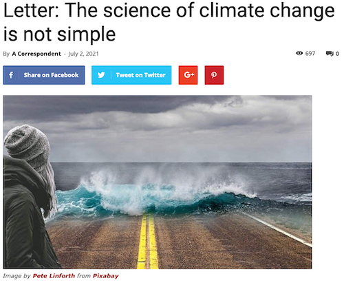 Read more about the article Letter: The science of climate change is not simple