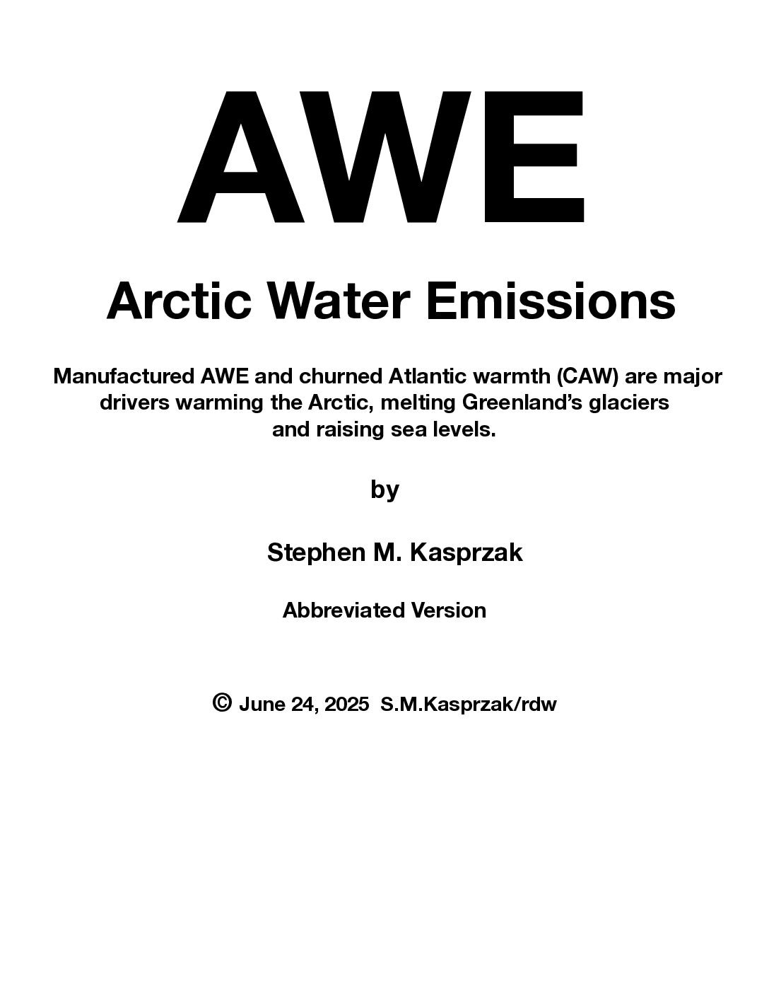 Read more about the article Abbreviated AWE by S.M. Kasprzak