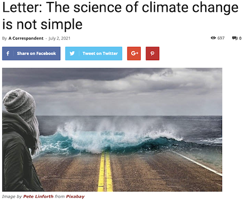 You are currently viewing Letter: The science of climate change is not simple